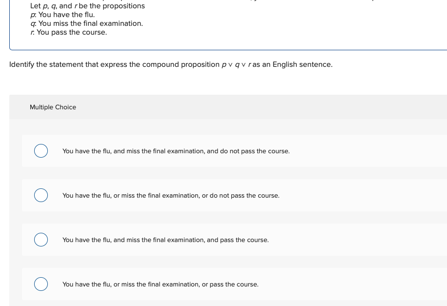 Solved Let P, Q, And R Be The Propositions P: You Have The | Chegg.com