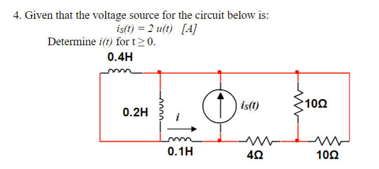 Solved 4. Given that the voltage source for the circuit | Chegg.com