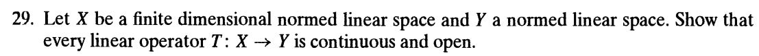 Solved 29. Let X Be A Finite Dimensional Normed Linear Space | Chegg.com