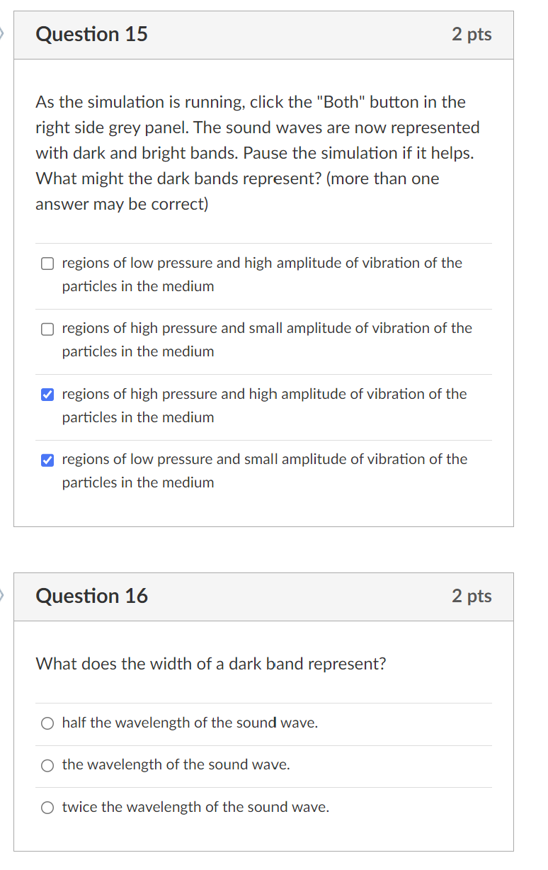 Solved Question 15As the simulation is running, click the | Chegg.com