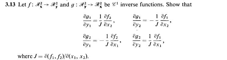 3.13 Let f:Rx2→Ry2 and g:Ry2→Rx2 be G1 inverse | Chegg.com