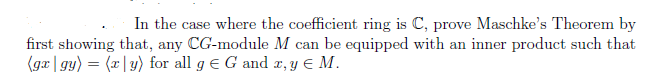 In the case where the coefficient ring is C, prove | Chegg.com