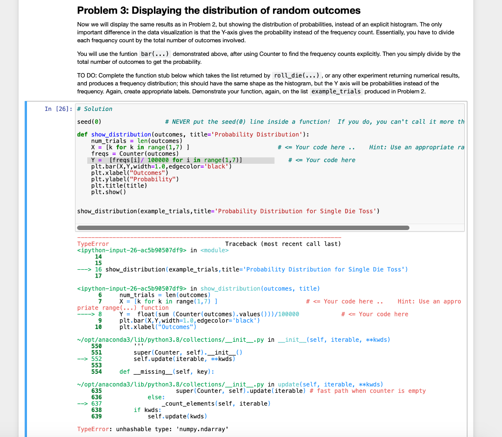 Solved Problem 3: Displaying The Distribution Of Random | Chegg.Com