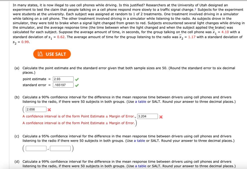 Solved In a study of 420,111 cell phone users, 144 subjects