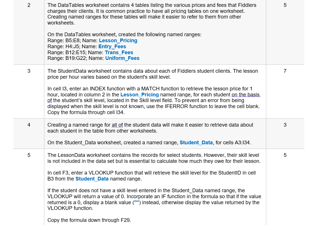 Solved 2 5 The Data Tables worksheet contains 4 tables
