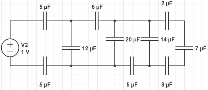 Solved A capacitor circuit is created as shown below.(a) | Chegg.com