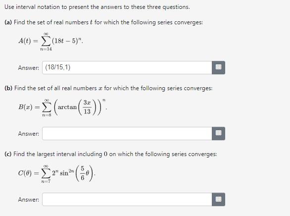 Solved Use interval notation to present the answers to these | Chegg.com