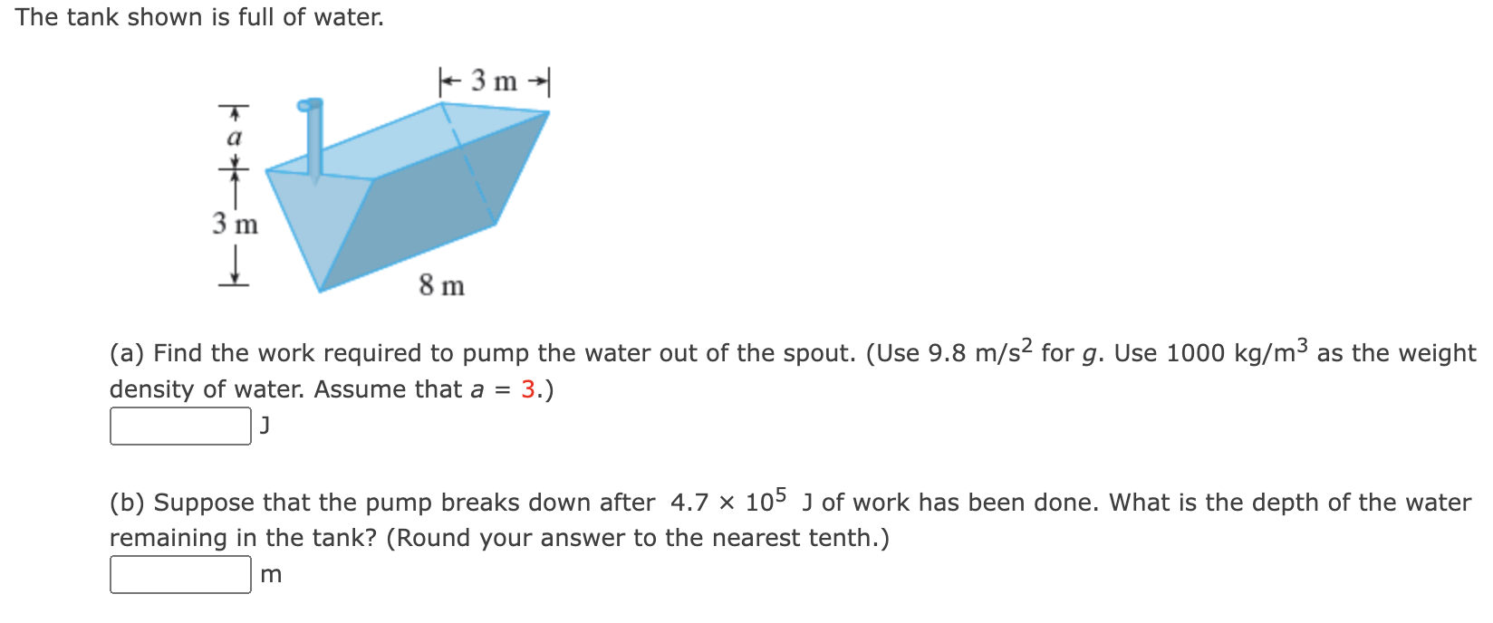 Solved Consider The Following Figure. H (a) The Tank Shown | Chegg.com