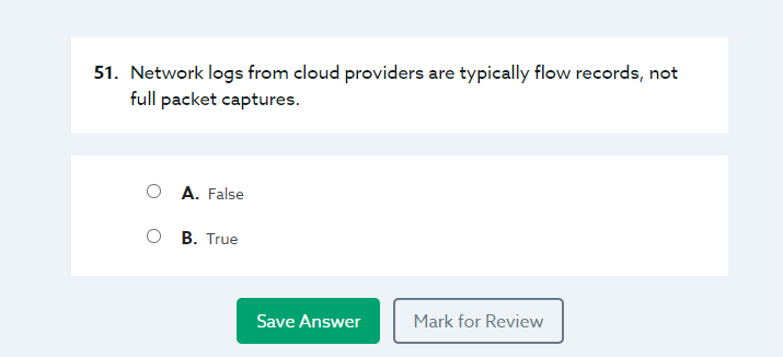 Solved Network logs from cloud providers are typically flow | Chegg.com