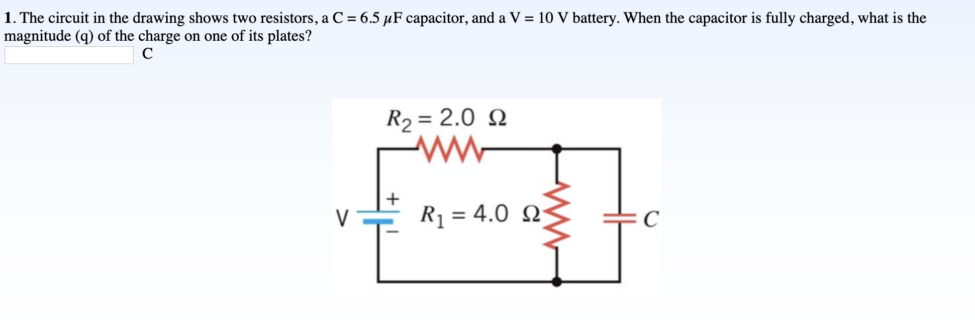 When the capacitor is fully charged, what is... 