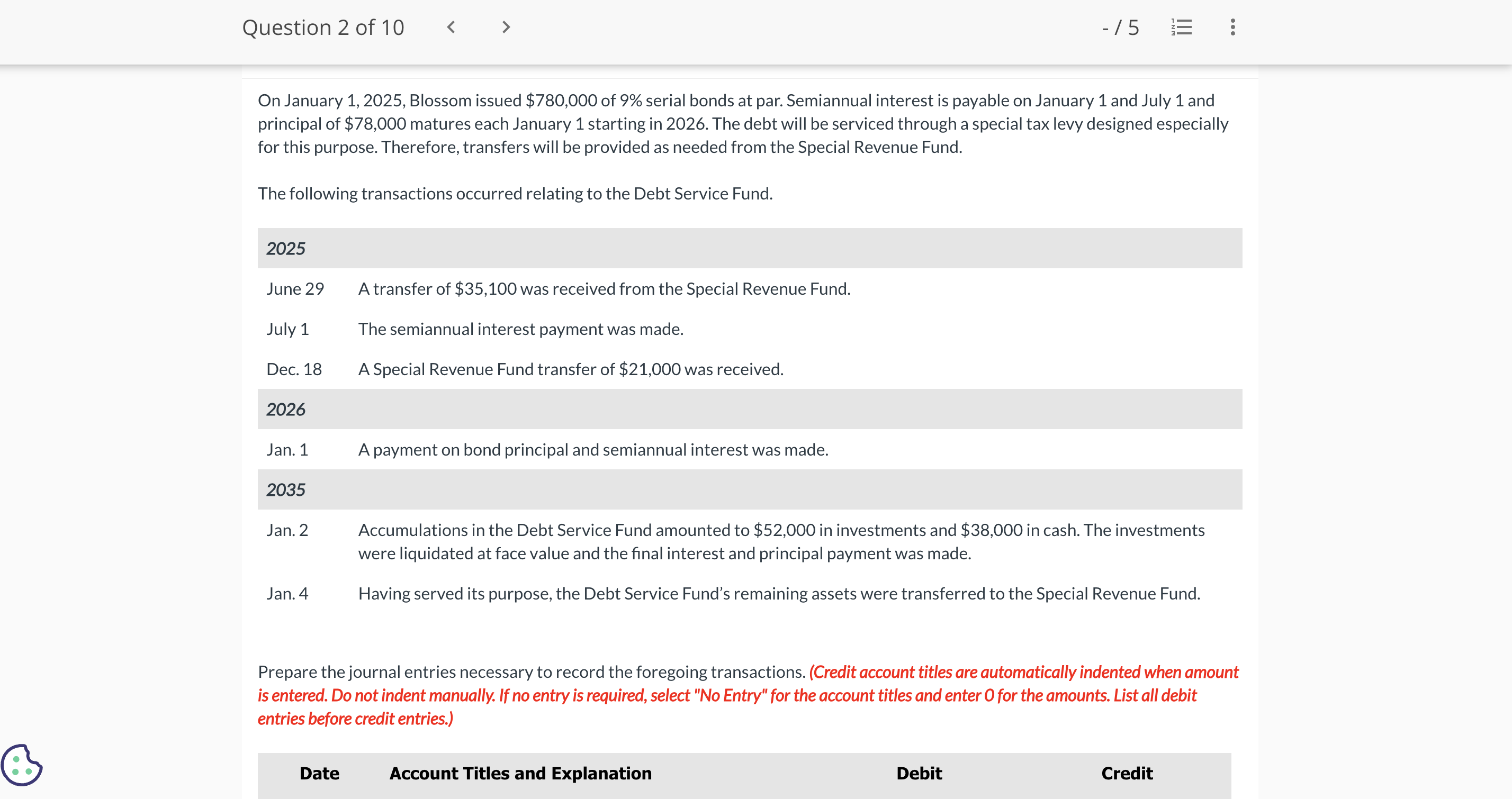 On January 1,2025 , Blossom issued 780,000 of 9