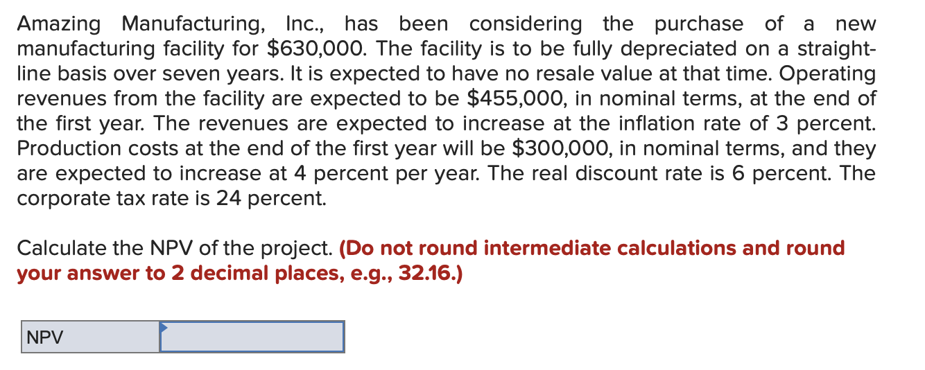 Solved new Amazing Manufacturing, Inc., has been considering
