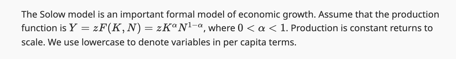 Solved The Solow model is an important formal model of | Chegg.com