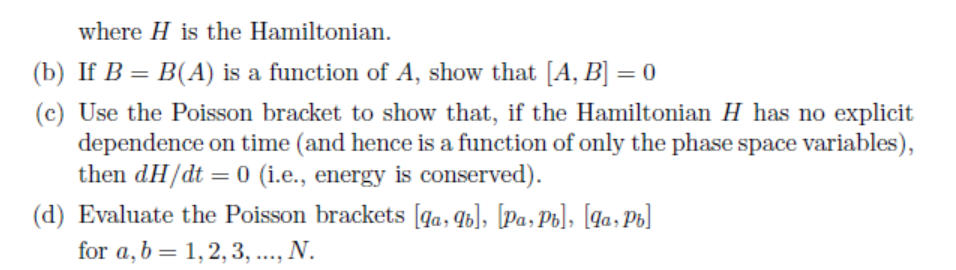 Solved Classical Mechanics (Review- Poisson Brackets): | Chegg.com