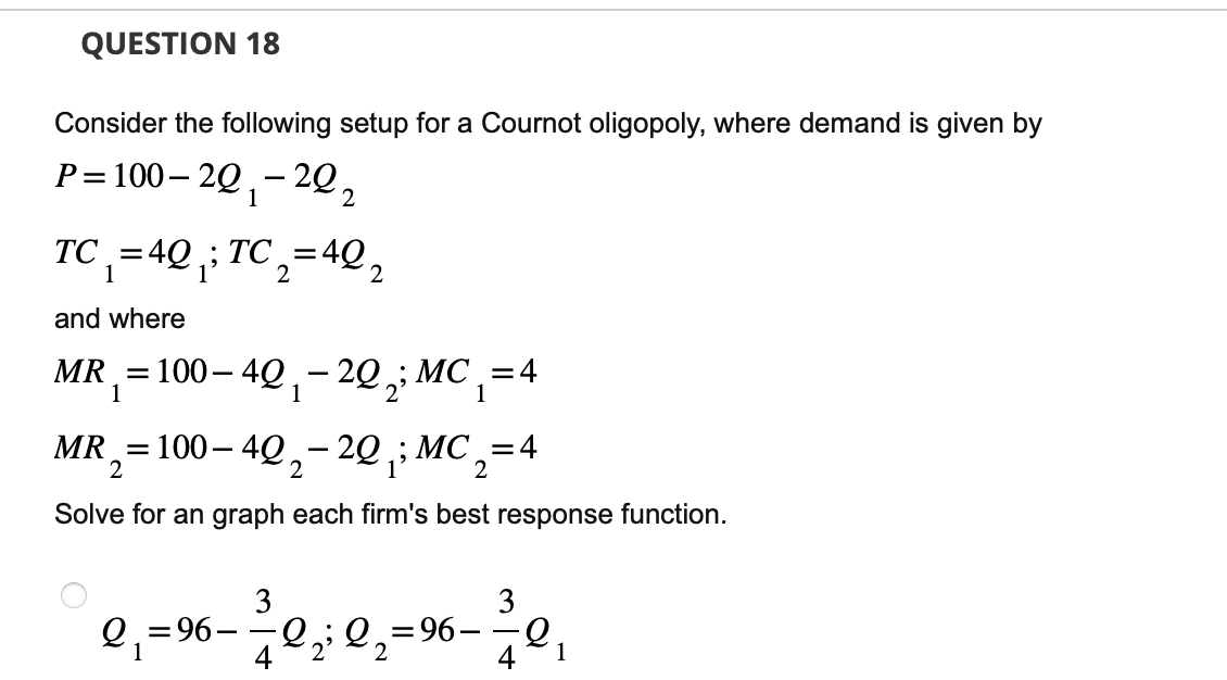 Solved Consider The Following Setup For A Cournot Oligopoly, | Chegg.com