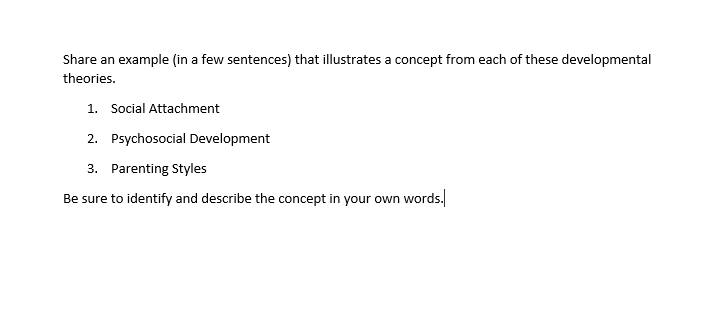 Solved Share an example (in a few sentences) that | Chegg.com