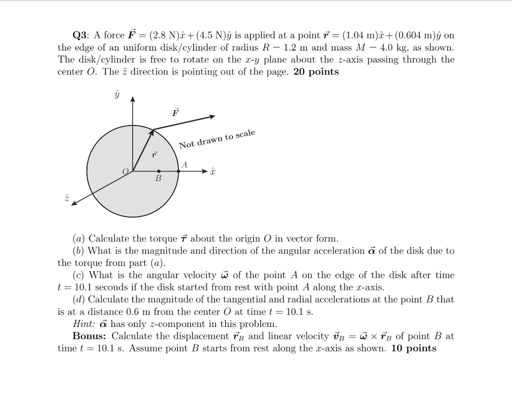 Solved Q3 A Force F 2 8 N I 4 5 N Y Is Applied At Chegg Com