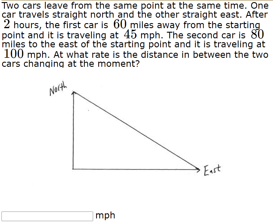 Solved Two cars leave from the same point at the same time. | Chegg.com