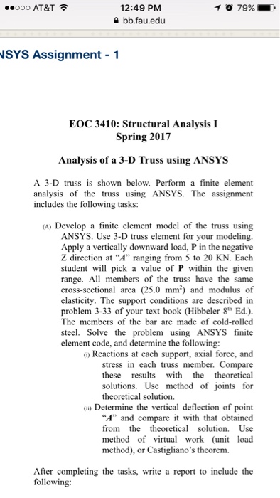 Solved Show ansys model as solution showing reactions at | Chegg.com
