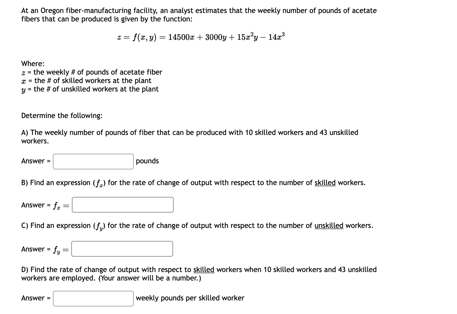 Solved Given F X Y −2x3−4xy6 4y2 Fx X Y Fy X Y Given