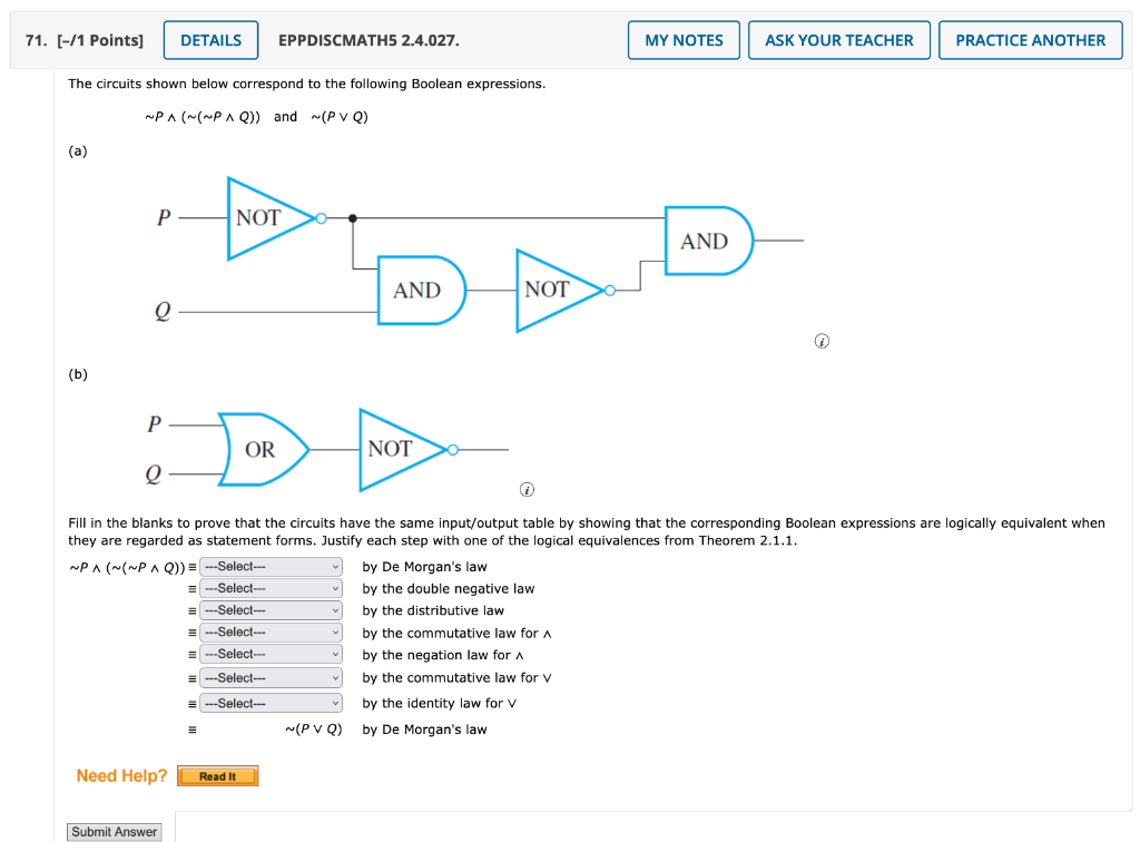 Solved 71. (-/1 Points] DETAILS EPPDISCMATH5 2.4.027. MY | Chegg.com