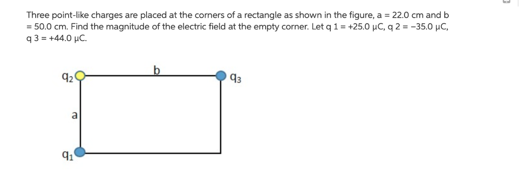 Solved Three Point-like Charges Are Placed At The Corners Of | Chegg.com