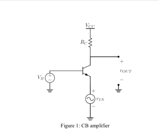 Solved The CB Amplifier Is Commonly Used As A Current | Chegg.com