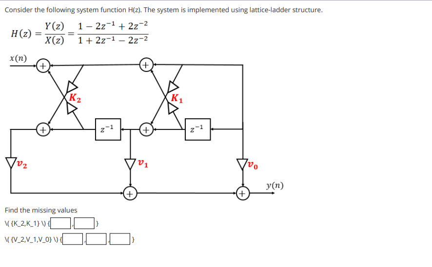 Solved Consider The Following System Function Hz ﻿the