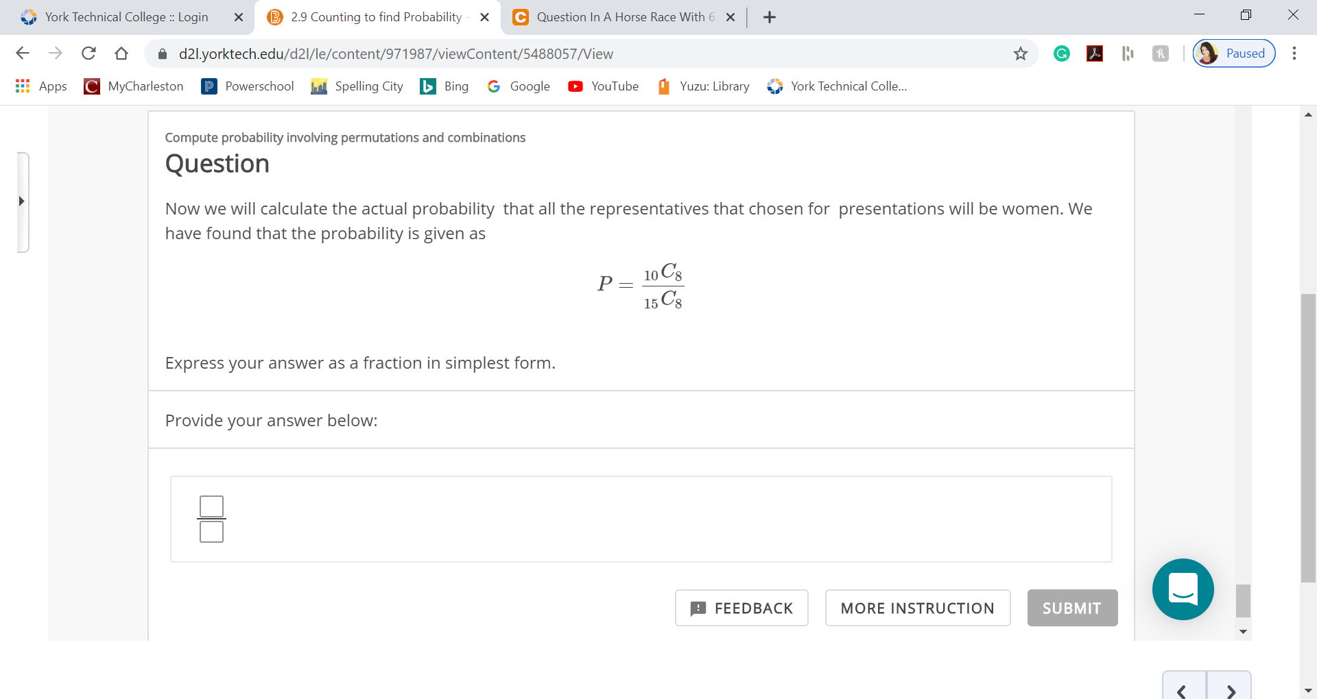 Solved York Technical College Login X B 2.9 Counting to