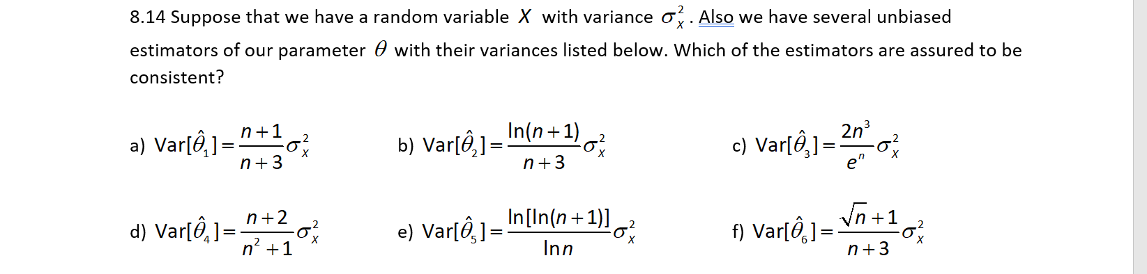 Solved 8.14 Suppose that we have a random variable X with | Chegg.com