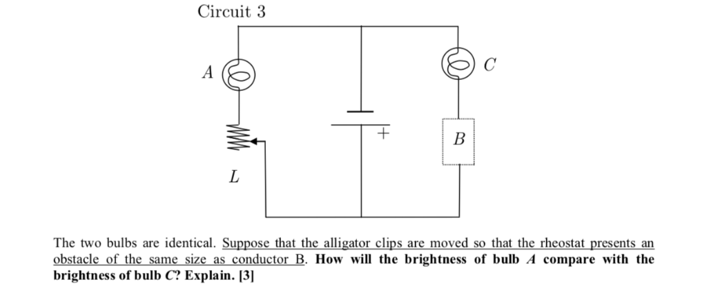 Solved Circuit3 The two bulbs are identical. Suppose that | Chegg.com