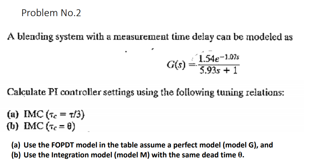 Problem No.2 A blending system with a measurement | Chegg.com