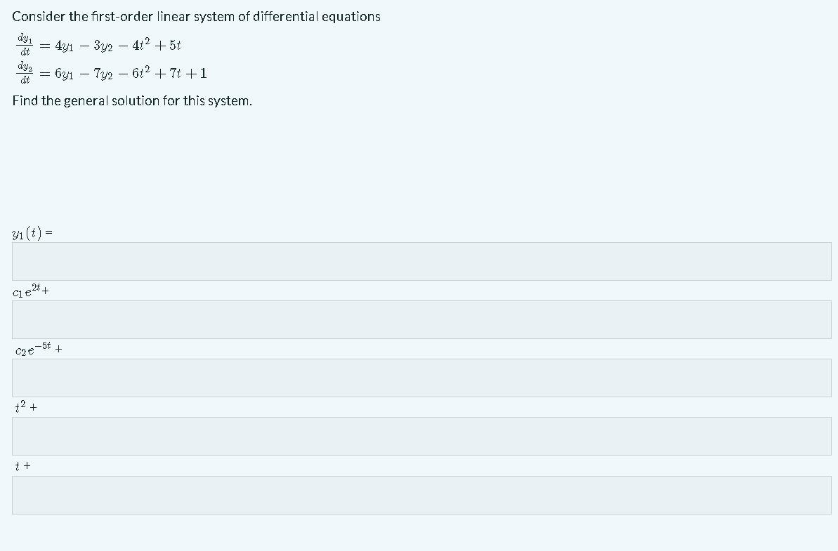 Solved Consider the first-order linear system of | Chegg.com