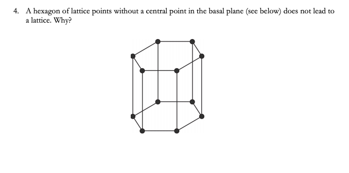 Solved 4. A hexagon of lattice points without a central | Chegg.com