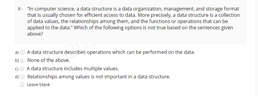 The organizational structure of the data storage system.