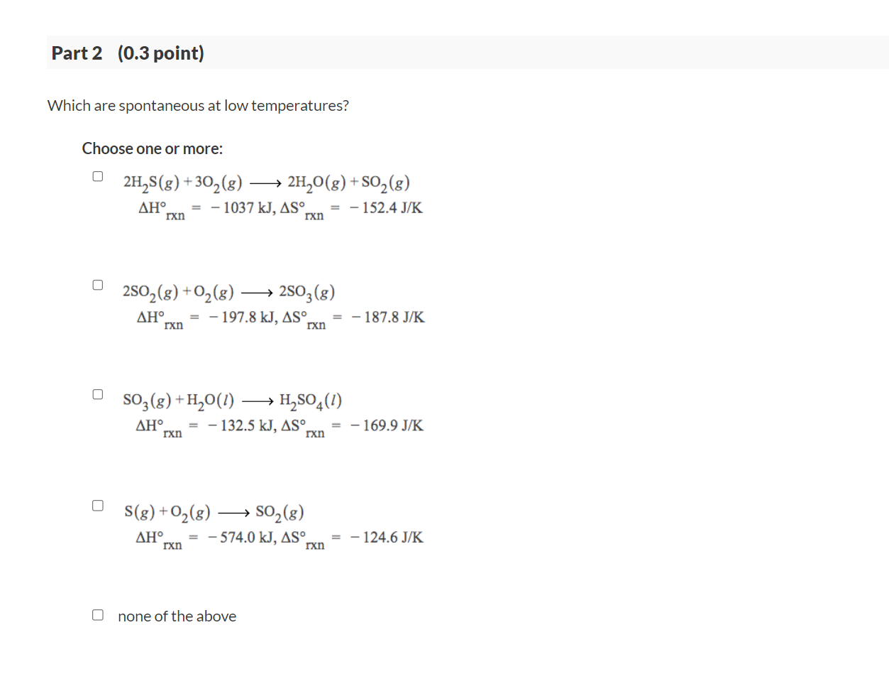 Solved 07 Question (1 point) Which of the following | Chegg.com
