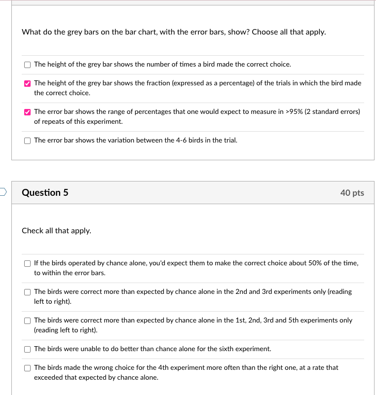 Solved The Following Are The Results From An Experiment | Chegg.com