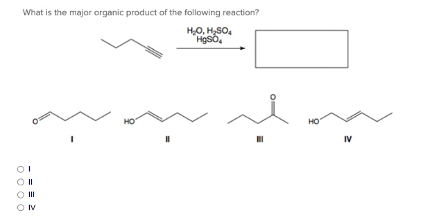 Solved What is the major organic product of the following | Chegg.com
