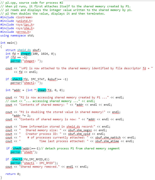 Two C++ programs provided below communicate via a | Chegg.com