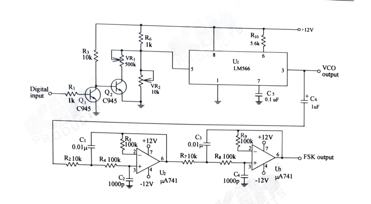 Solved In the FSK (Frequency Shift Keying) ﻿modulator | Chegg.com