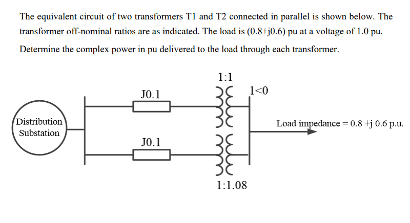 Solved The equivalent circuit of two transformers T1 and T2 | Chegg.com