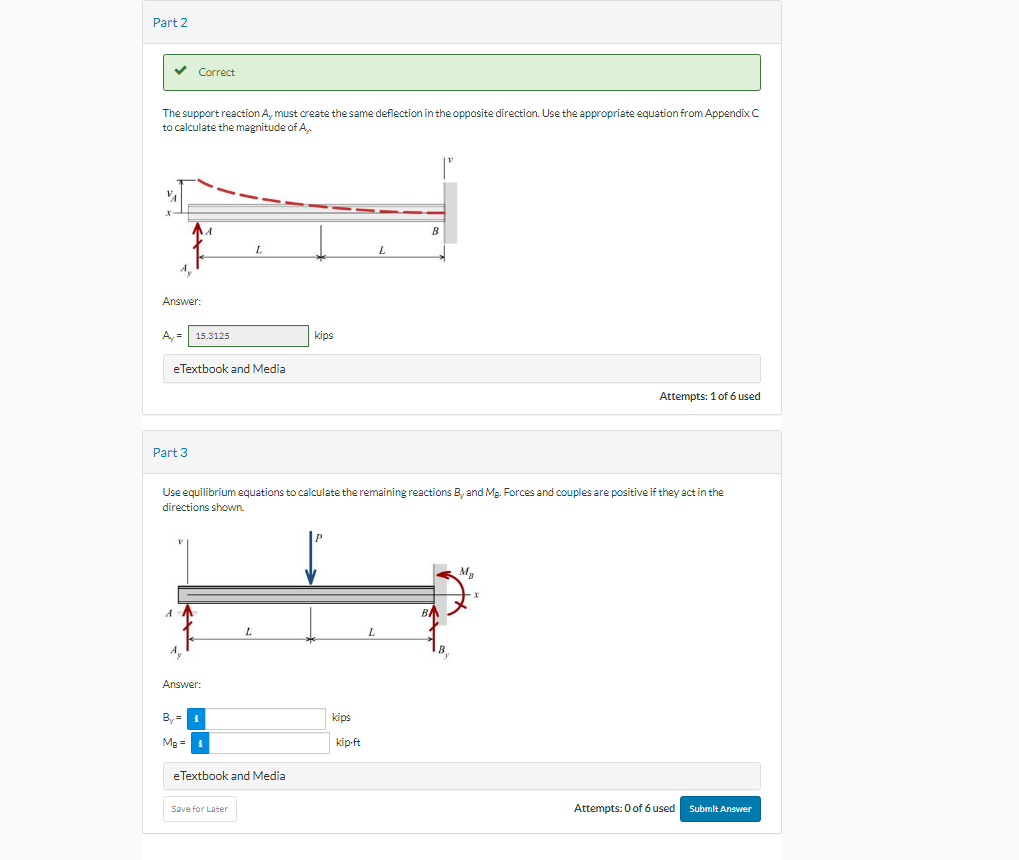 Solved For The Beam And Loading Shown Below, Determine The | Chegg.com