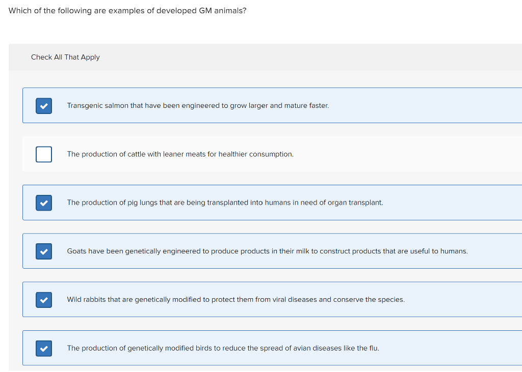 Solved Which of the following are examples of developed GM | Chegg.com