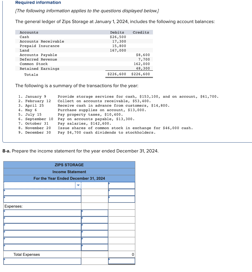 8-b. Prepare The Classified Balance Sheet For The | Chegg.com