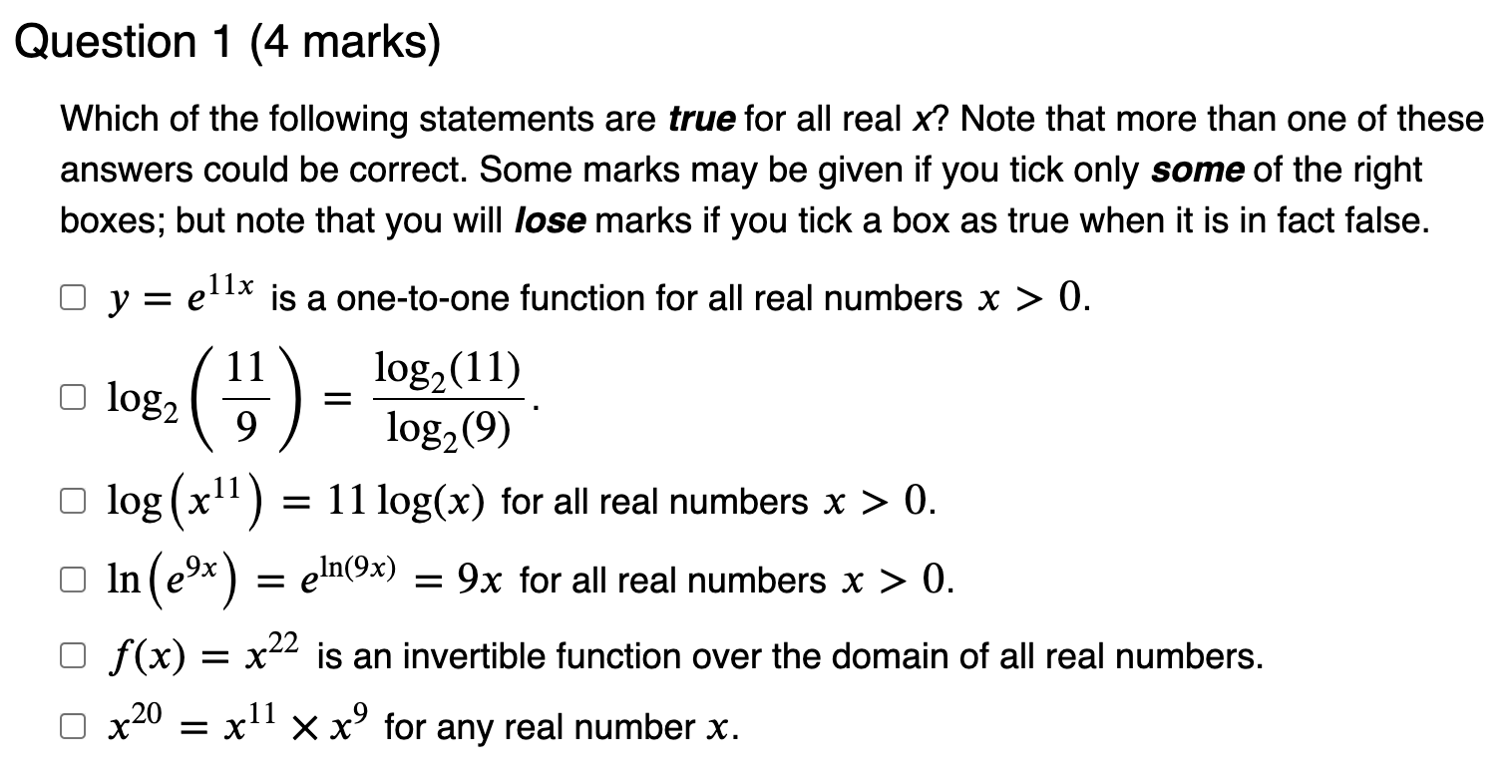 Solved Which of the following statements are true for all | Chegg.com