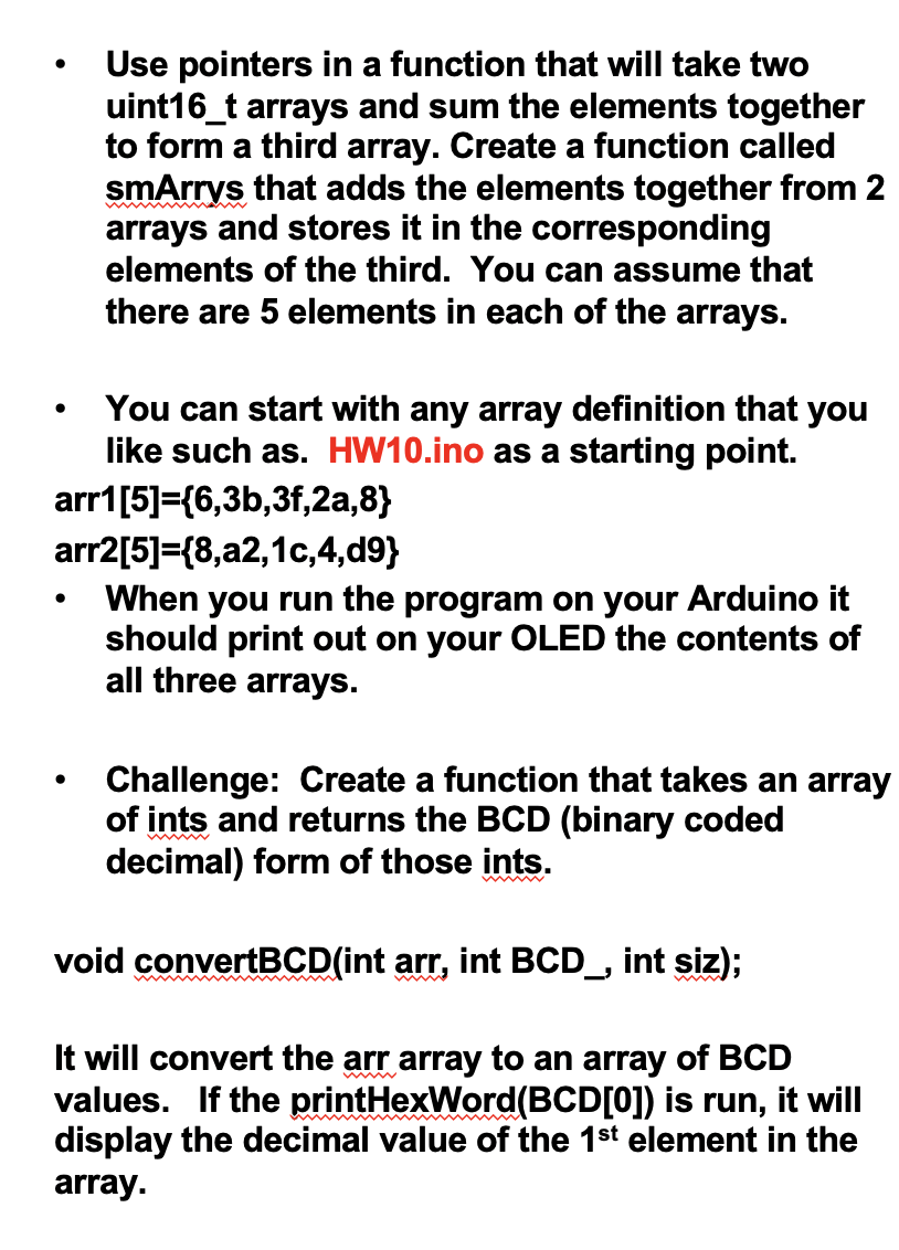 Use pointers in a function that will take two | Chegg.com