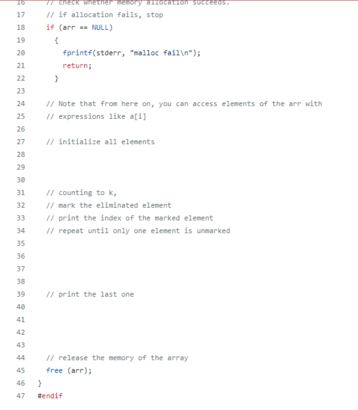 Solved CODE IN C, ARRAY ONLY, BASED ON THE CODE BELOW | Chegg.com