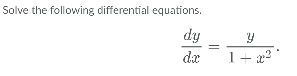 Solved Solve the following differential equations. dy dx 12 | Chegg.com