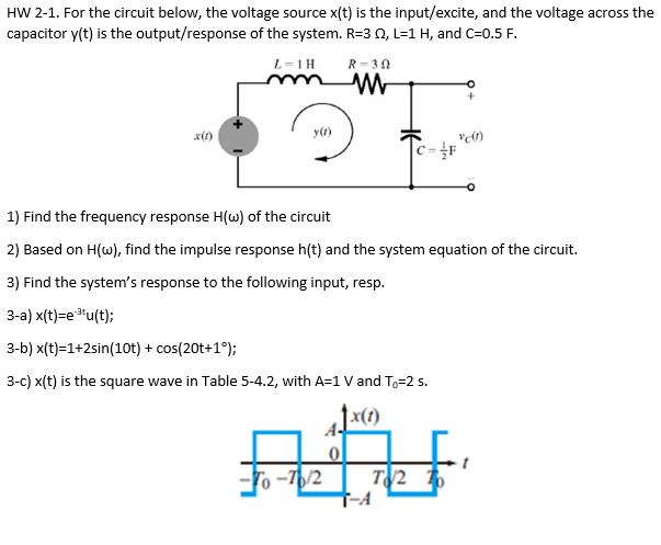 Solved Hw 2 1 For The Circuit Below The Voltage Source Chegg Com