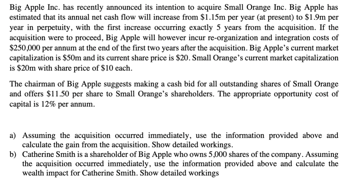 Big Apple Inc. has recently announced its intention